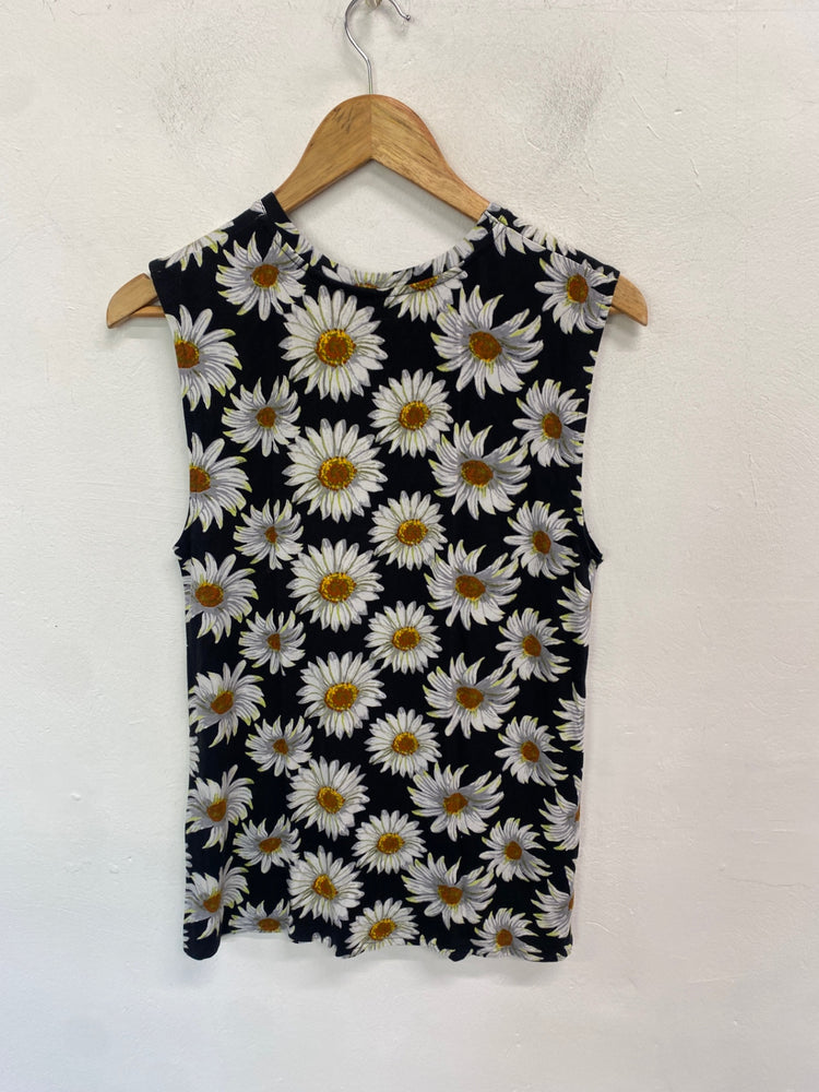 Gorgeous ASOS Sleeveless top UK8 Black floral SL002