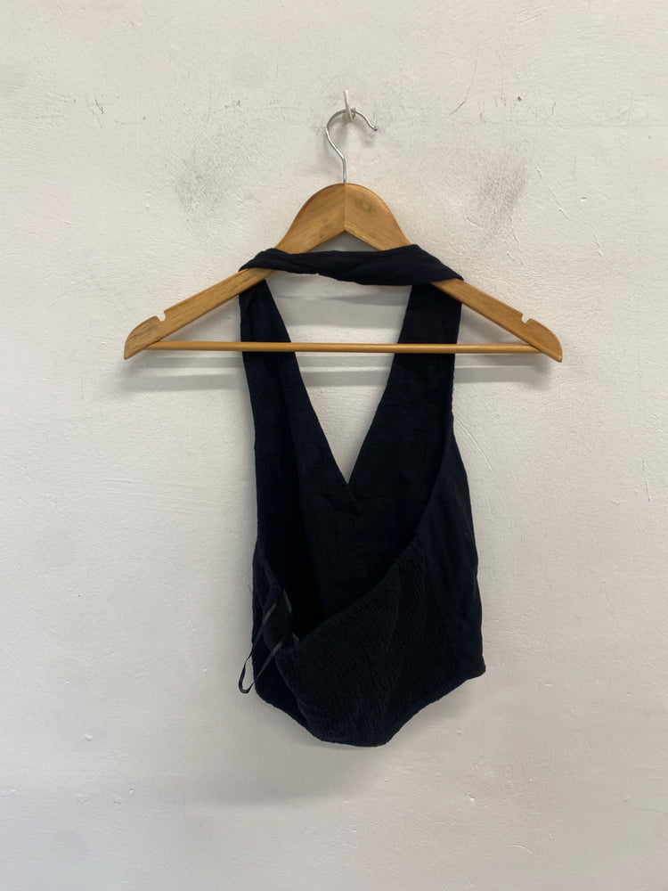 Gorgeous River Island Halterneck top UK8 Black SL002