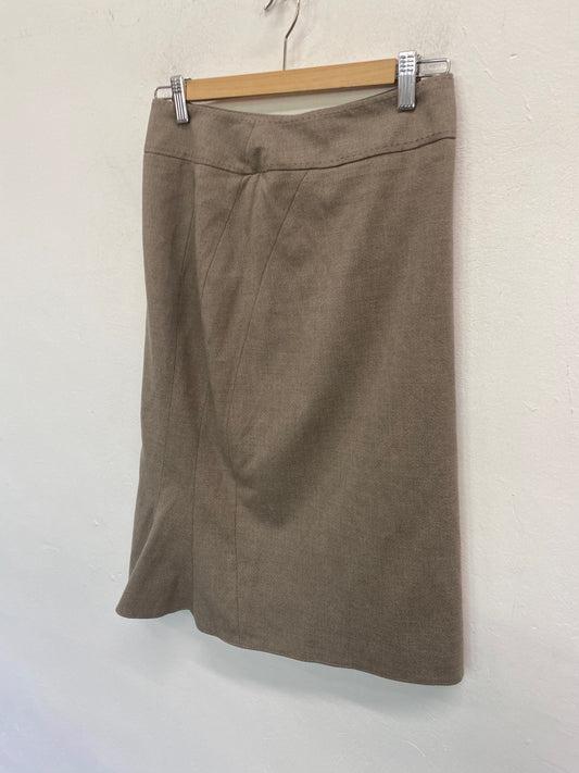 Gorgeous Next Formal pencil work Skirt Uk8 Beige Brown SL002