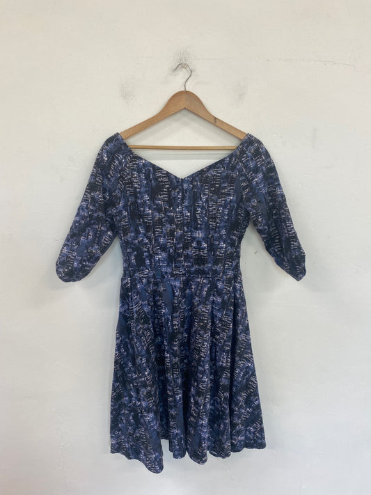 Gorgeous Bombshell by Katya Wildman Midi Dress UK14 Navy NR002