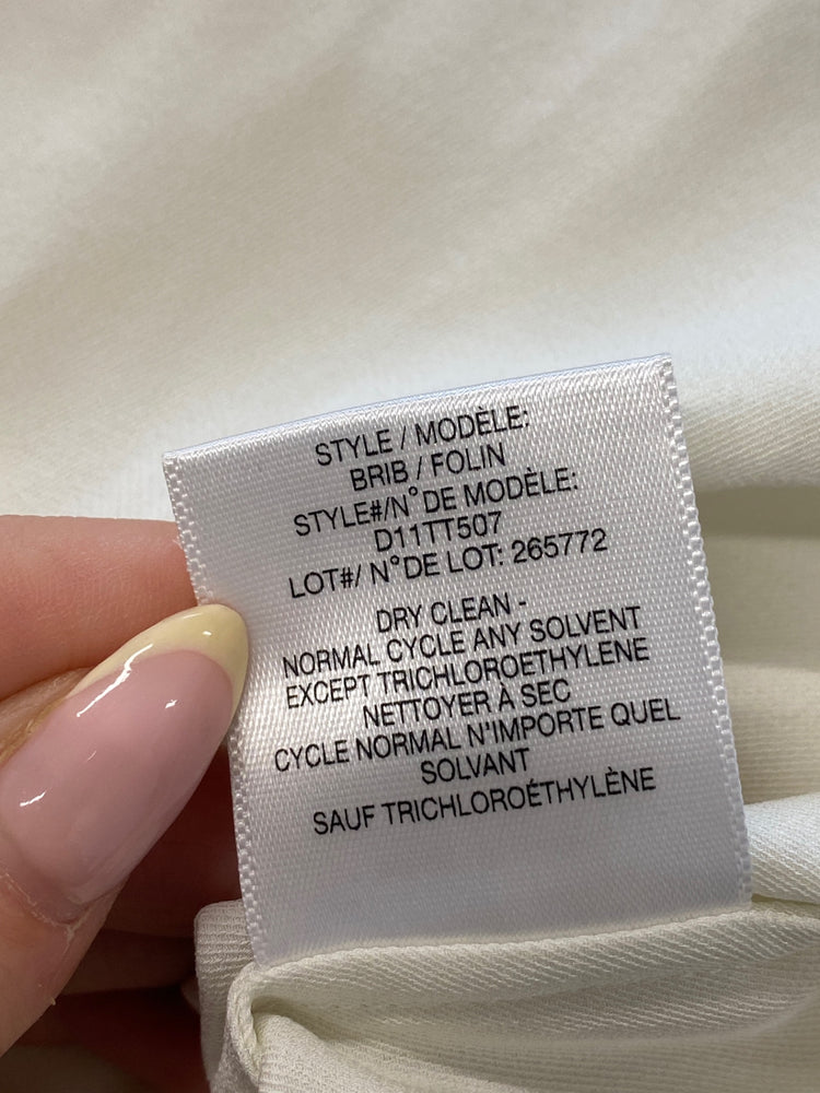 Gorgeous Theyskens theory Short sleeve top silk UK S White LB006