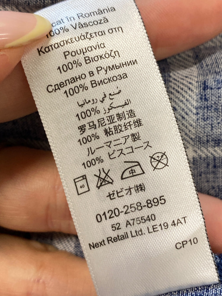 Gorgeous Next Maternity Blouse UK8 Blue and White SL002