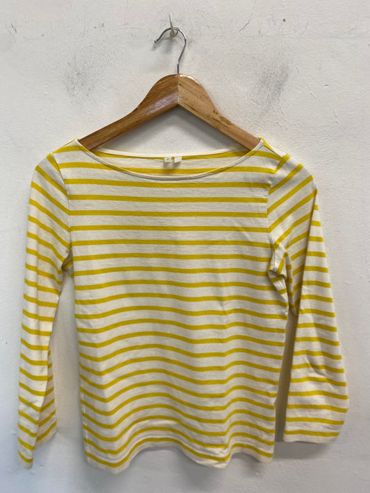 Gorgeous Arket Long sleeve top UK XS Yellow striped LB006