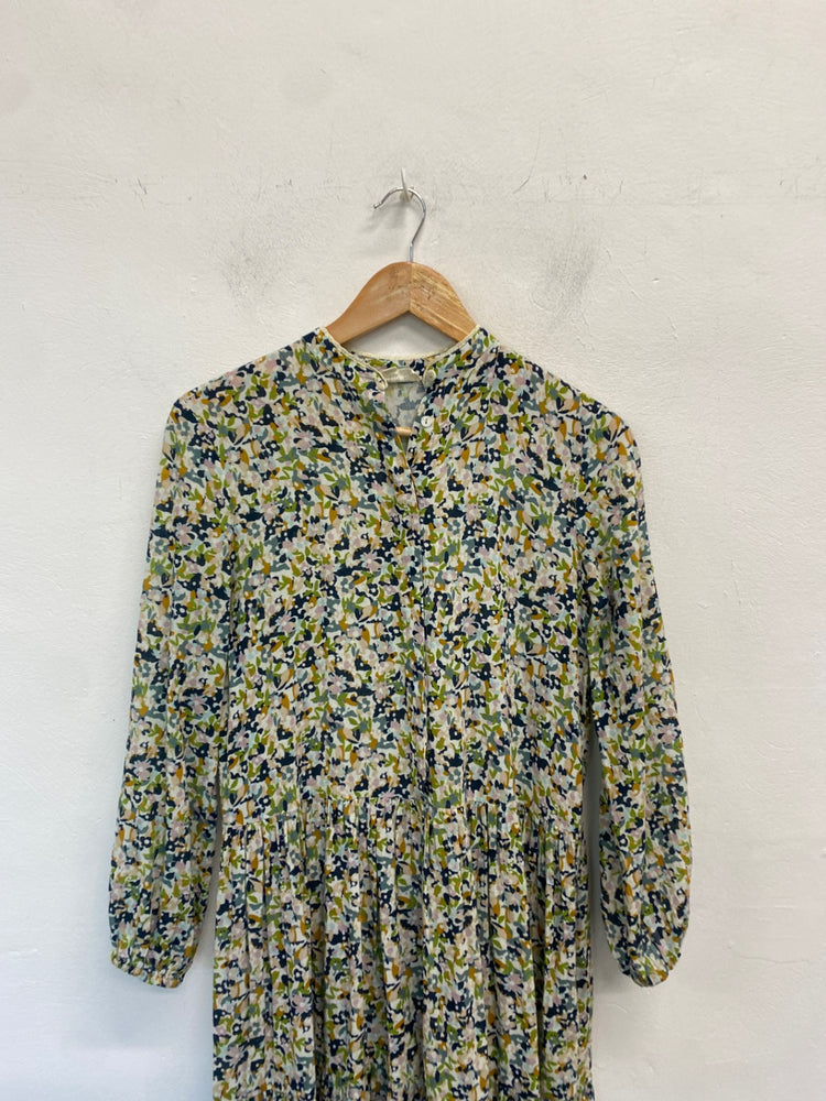 Gorgeous M.a.b.e Maxi Dress UK XS Green blue floral LB006