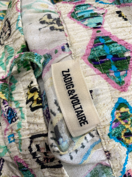 Gorgeous Zadig & Voltaire Wide leg trousers UK8 Multicolored pattern LB006