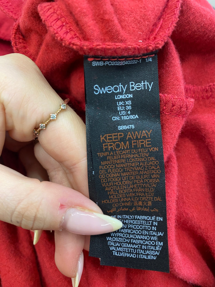 Gorgeous Sweaty betty Hoodie UK XS Red LB006