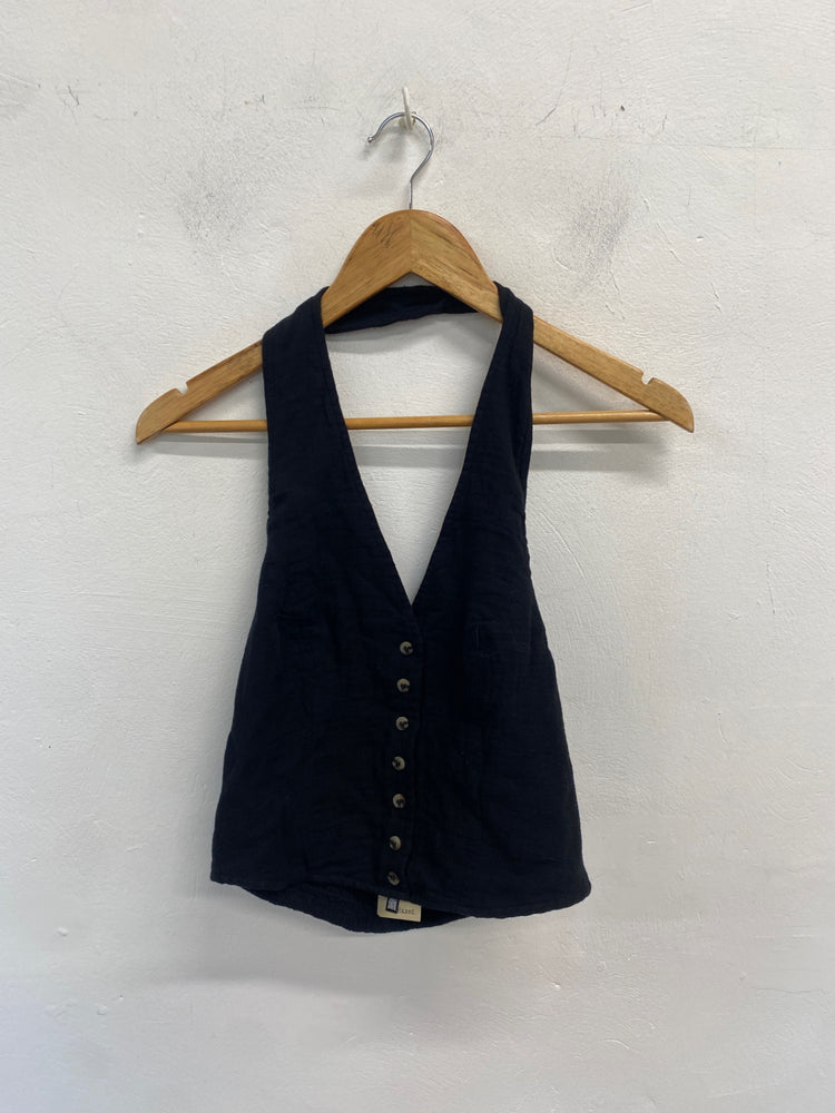 Gorgeous River Island Halterneck top UK8 Black SL002