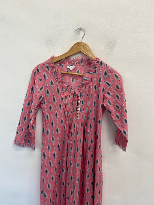 Gorgeous At last Maxi Dress UK8 Pink pattern LB006