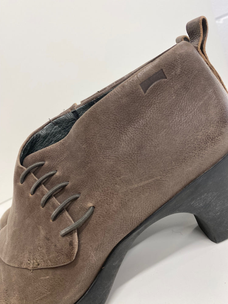 Gorgeous Camper Arlet Green Boots EUR 40 Uk7 Brown heels BM001