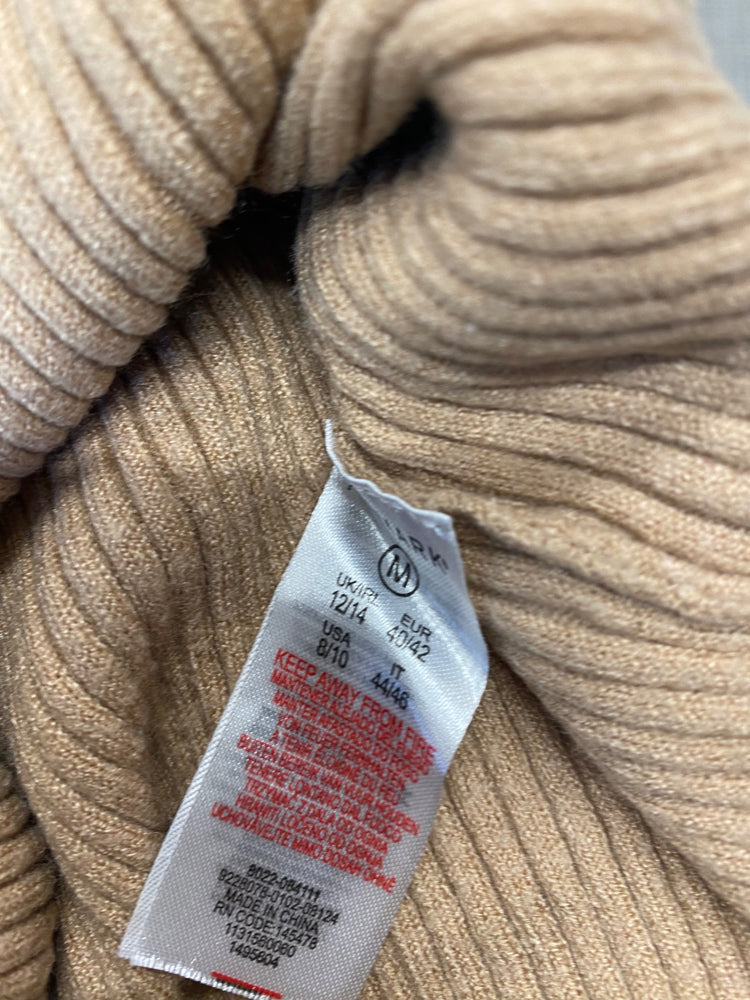 Gorgeous Primark Turtleneck Sweater UK12 Beige& Brown Ribbed stretch tops GS001