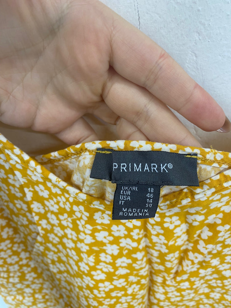 Gorgeous Primark Mini Dress UK18 Yellow Ditsy Floral GS001