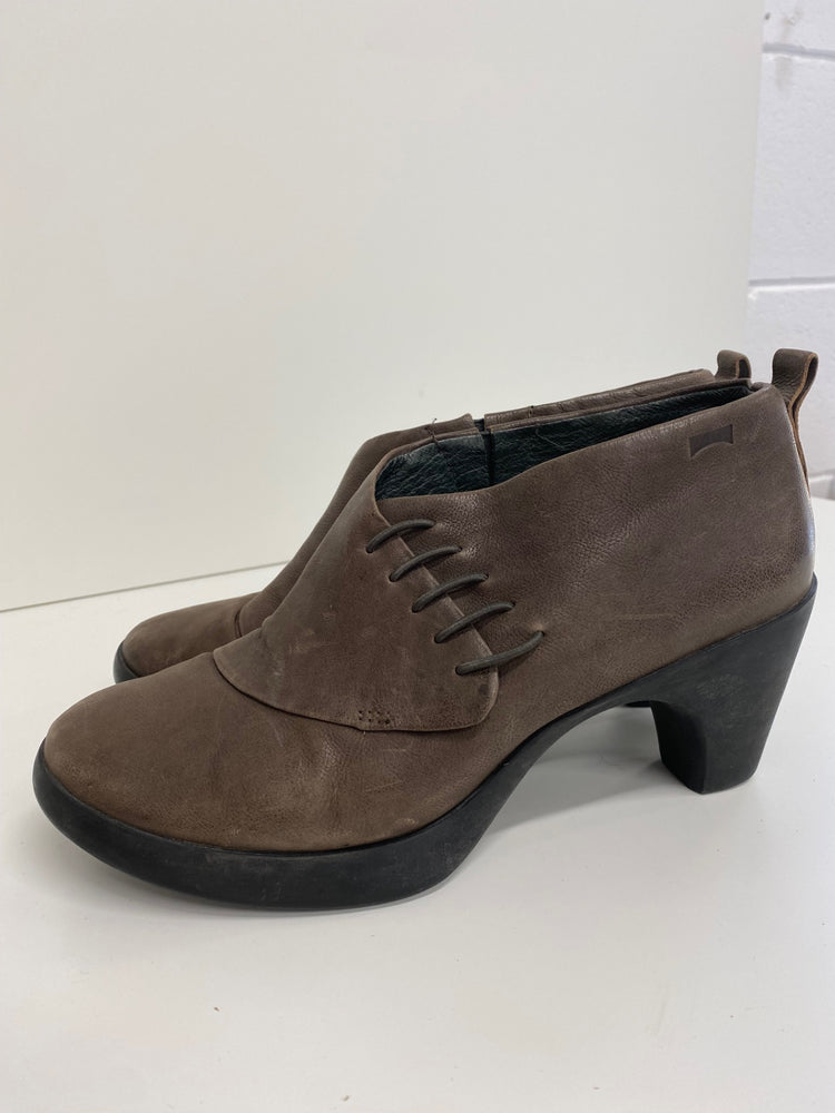 Gorgeous Camper Arlet Green Boots EUR 40 Uk7 Brown heels BM001