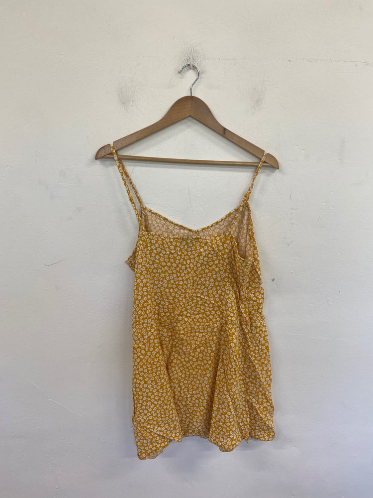 Gorgeous Primark Mini Dress UK18 Yellow Ditsy Floral GS001