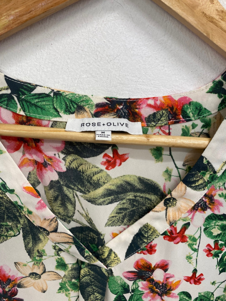 Gorgeous Rose & Olive Vest UK M Multicolour Floral BM001