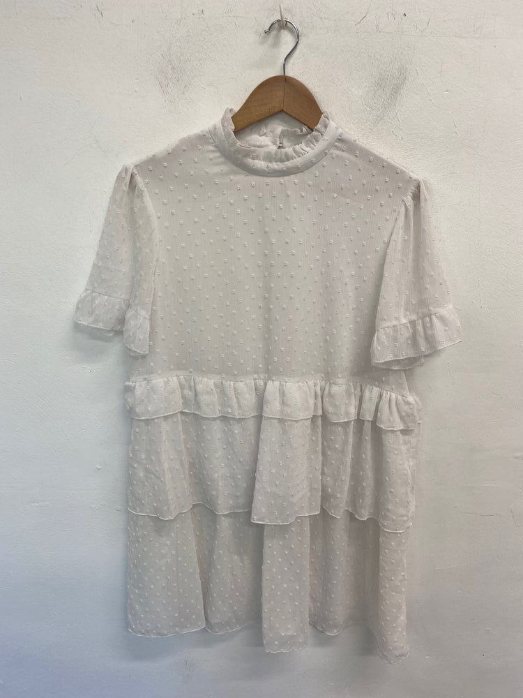 Gorgeous River Island Mini Dress UK14 White GS001