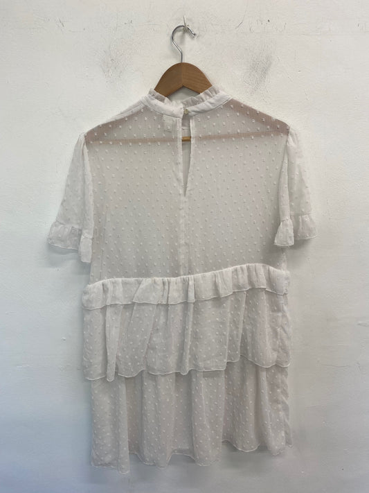 Gorgeous River Island Mini Dress UK14 White GS001