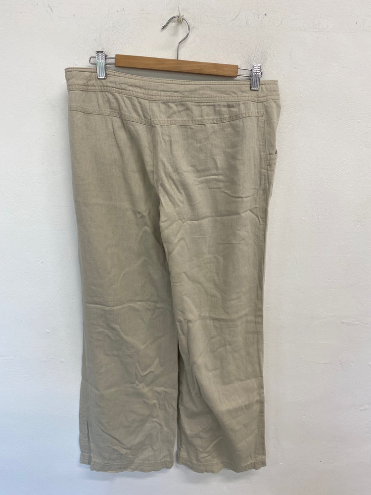 Gorgeous Papaya Wide Leg Trousers UK12 Beige BM001