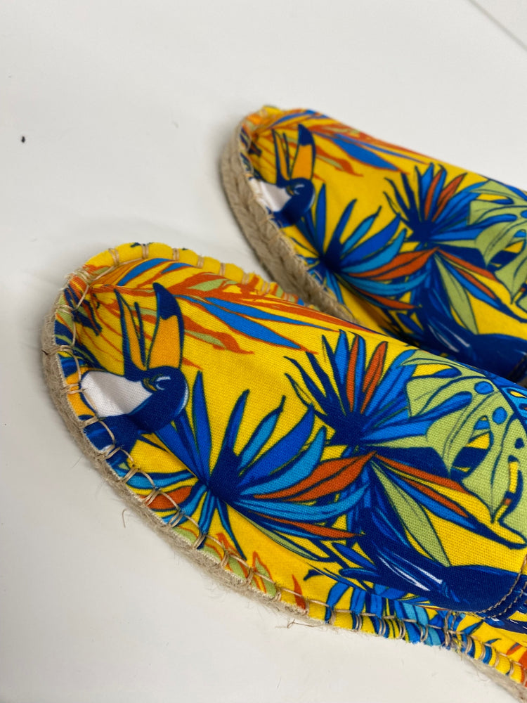 Gorgeous Payote Espadrilles Uk8 Yellow Toucan Parrots BM001
