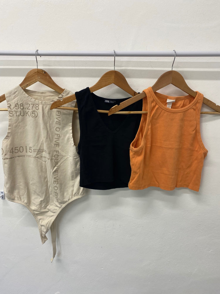 Gorgeous H&M T-Shirt bundle UK L Orange Black x 3 #5 GS001