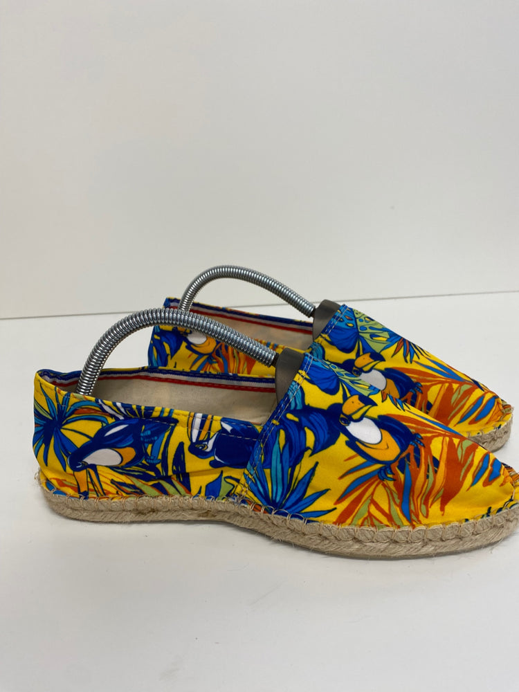 Gorgeous Payote Espadrilles Uk8 Yellow Toucan Parrots BM001
