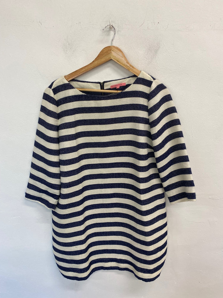 Gorgeous White Stuff Tunic Dress UK16 Cream & Navy Stripe BM001
