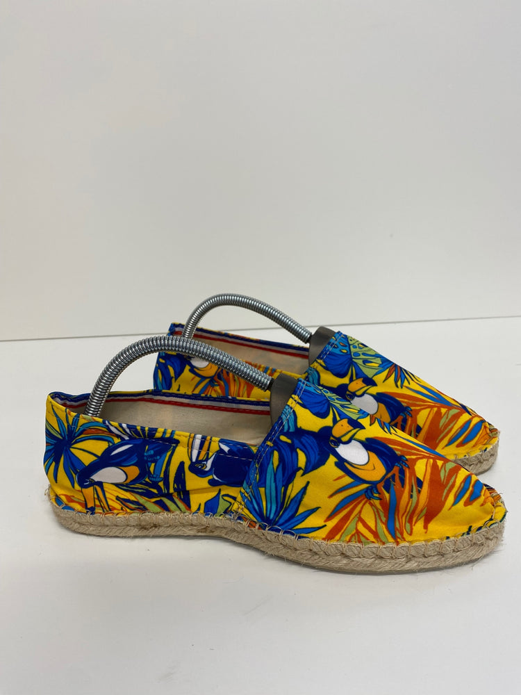 Gorgeous Payote Espadrilles Uk8 Yellow Toucan Parrots BM001