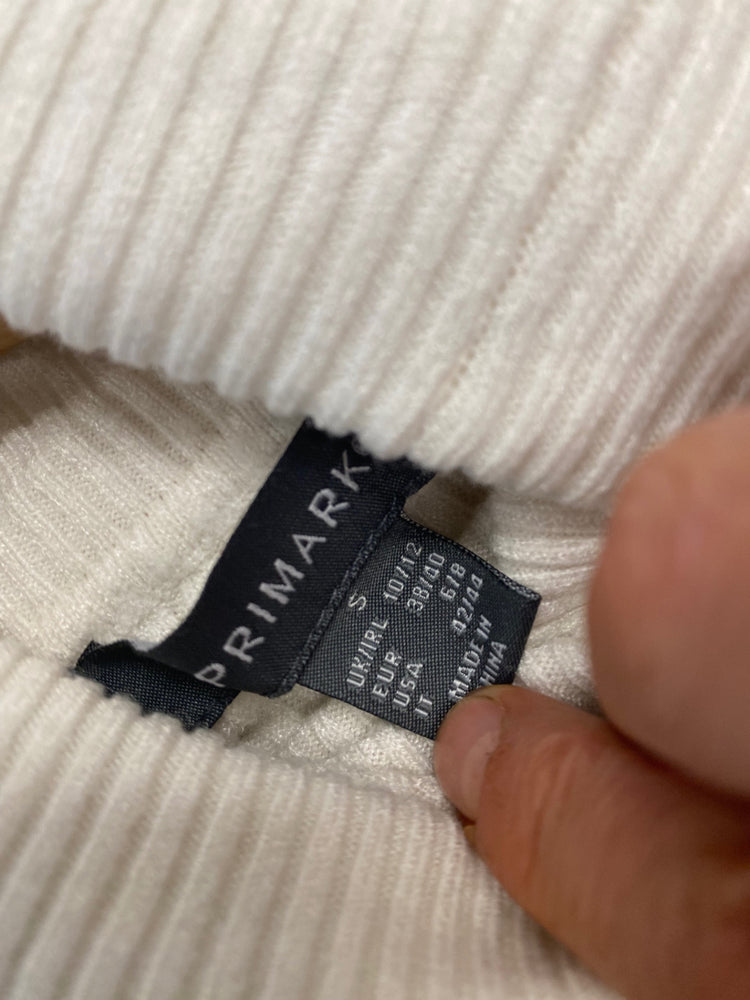 Gorgeous Primark Turtleneck Sweater UK12 Beige& Brown Ribbed stretch tops GS001