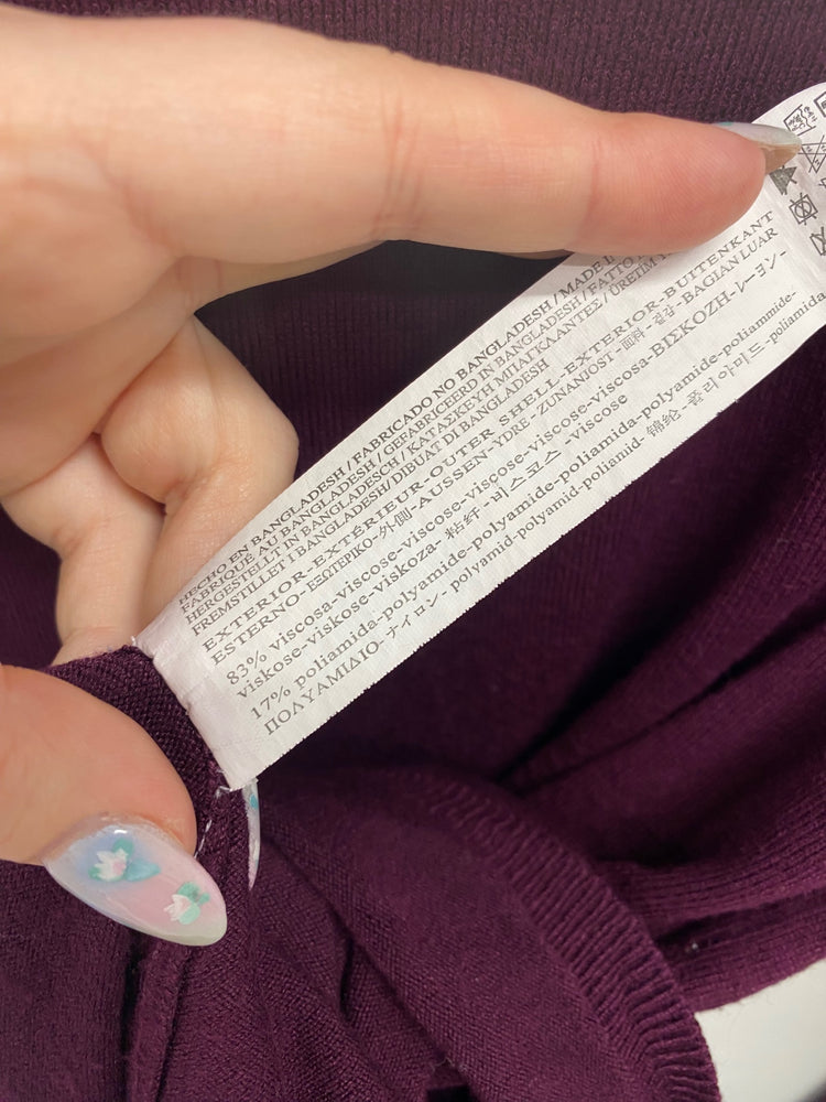 Gorgeous Stradivarius Turtleneck Jumper UK L Burgundy GS001