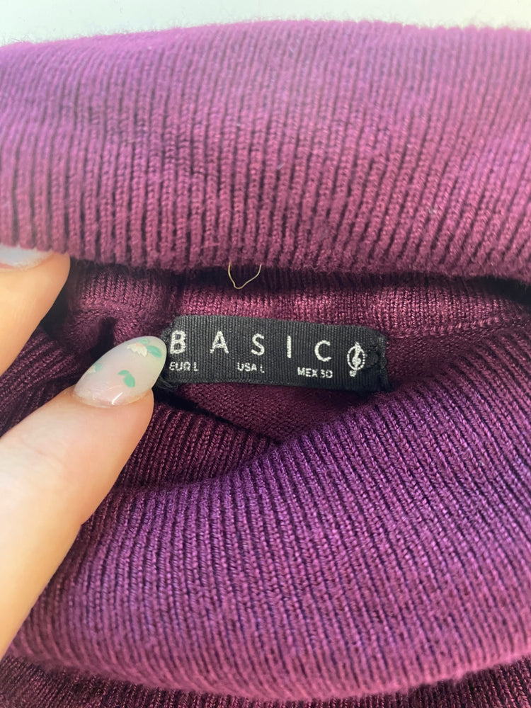 Gorgeous Stradivarius Turtleneck Jumper UK L Burgundy GS001