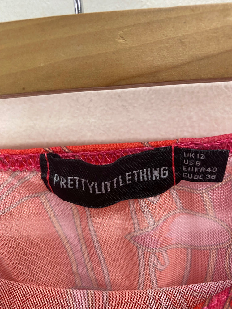 Boho Pretty Little Thing Beach Cover UK12 Red & Pink GS001