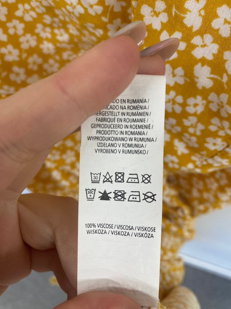 Gorgeous Primark Mini Dress UK18 Yellow Ditsy Floral GS001