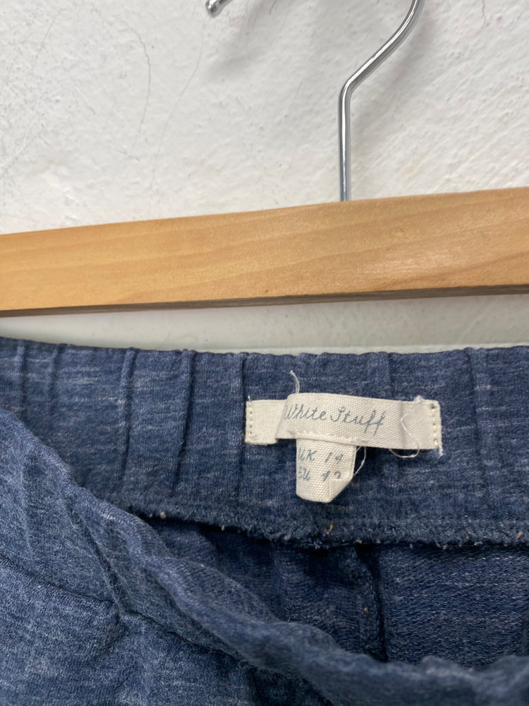 Gorgeous White Stuff Jogger pants Uk14 Navy Blue Marl BM001