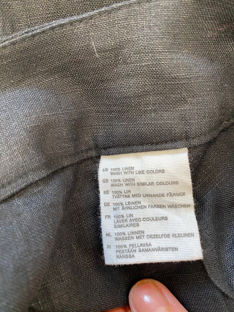 Gorgeous H&M Wide leg trousers UK12 Black with embossed floral pattern DM002