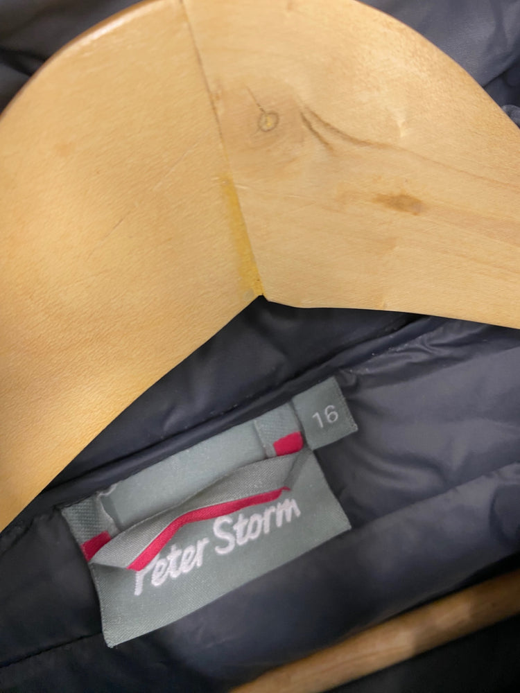 Gorgeous Peter storm Puffer Coat Uk16 Black Down filled midi coat BM001