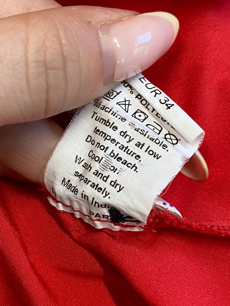 Gorgeous River island Dress UK8 Red floral oriental EK001