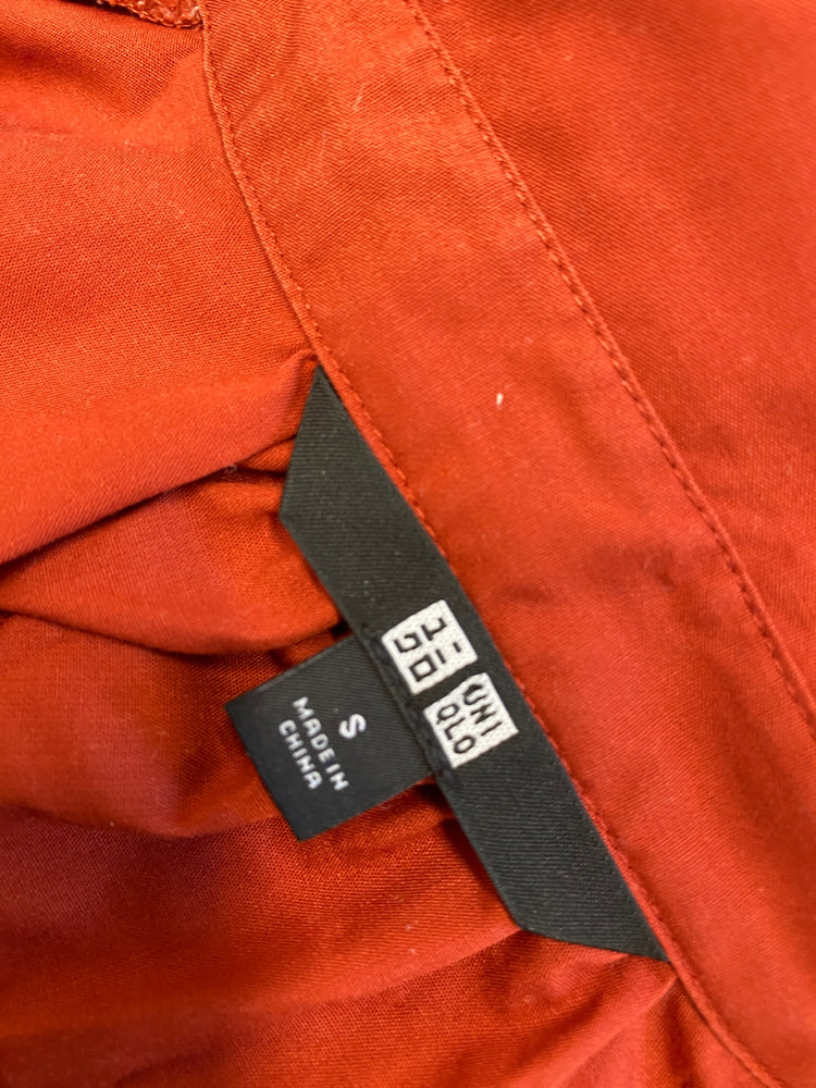 Gorgeous Uniqlo Jumpsuit UK S burnt orange tie waist dress EK001