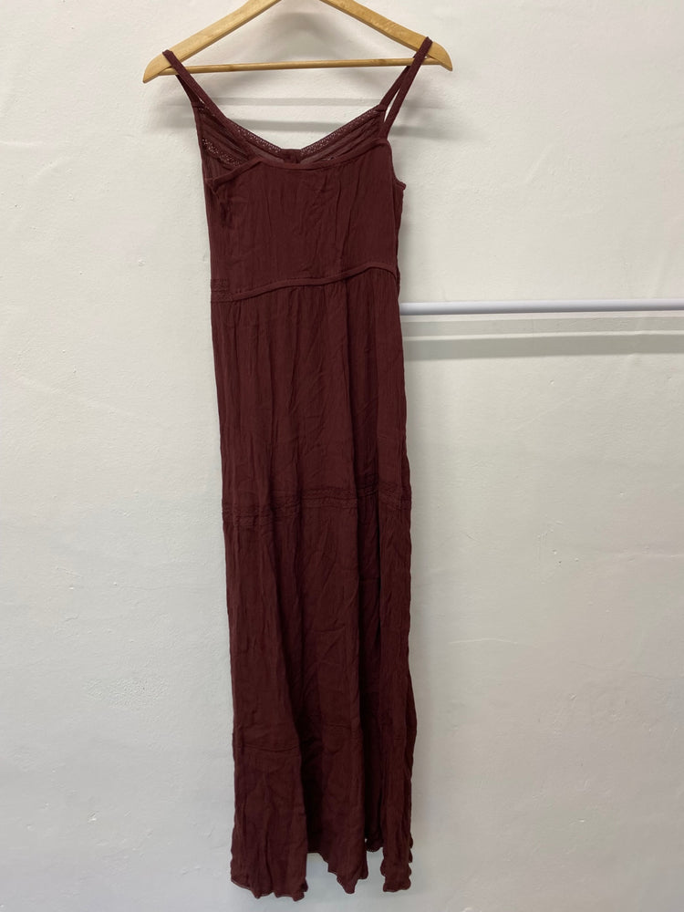 Gorgeous TU Maxi Dress Uk8 Chocolate brown boho maxi EK001