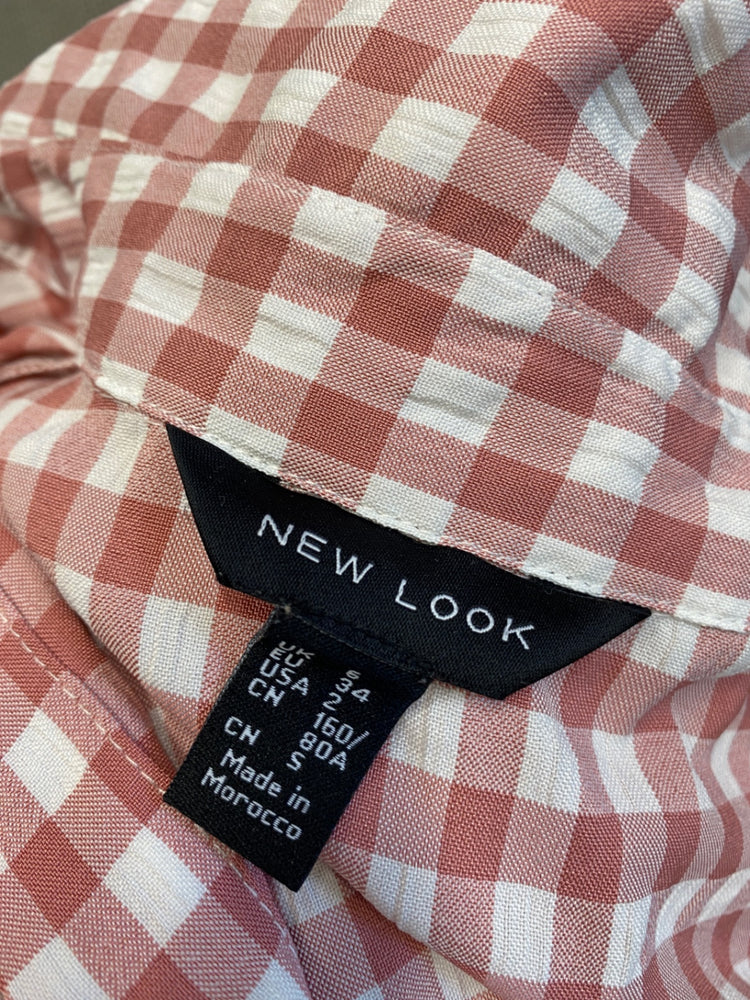 Gorgeous New Look Shirt dress UK6 Red and white gingham oversized EK001