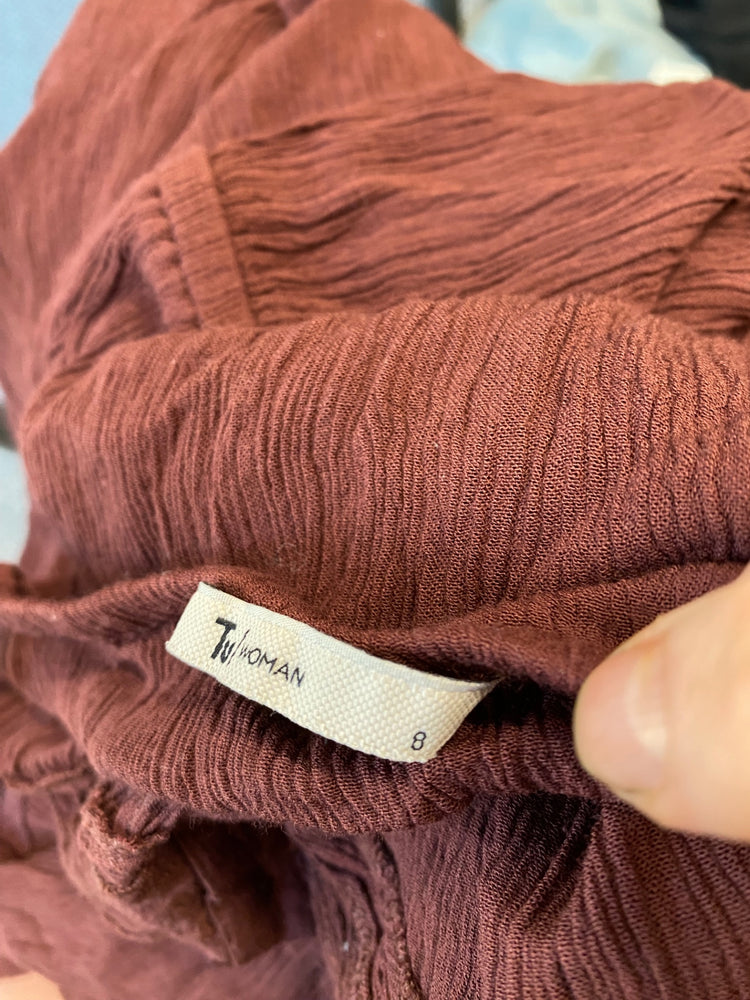 Gorgeous TU Maxi Dress Uk8 Chocolate brown boho maxi EK001