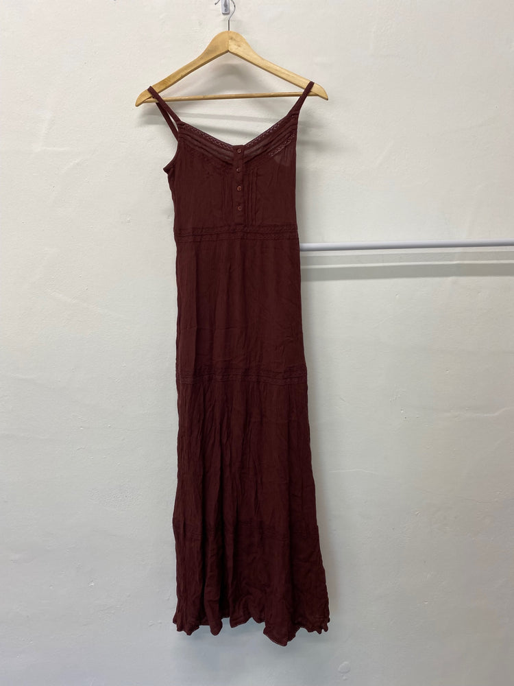Gorgeous TU Maxi Dress Uk8 Chocolate brown boho maxi EK001