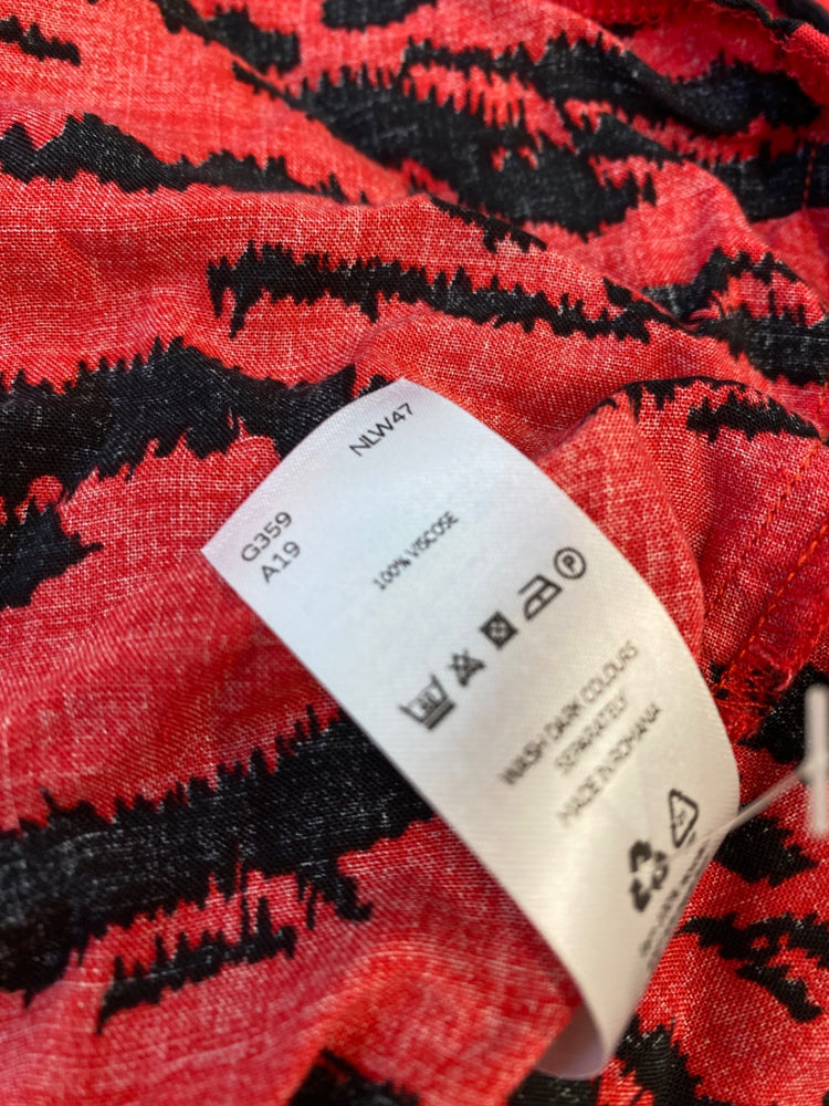 Gorgeous Very Maxi Dress UK10 Red & Black zebra Spanish flair CF001