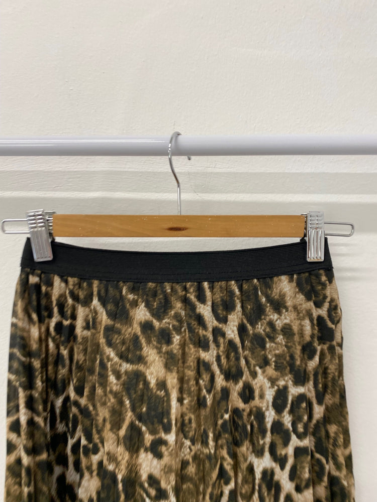 Gorgeous Primark Midi Skirt Uk8 Leopard print pleated EK001