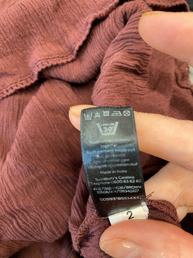 Gorgeous TU Maxi Dress Uk8 Chocolate brown boho maxi EK001