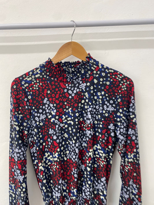 Gorgeous Dorothy Perkins Dress UK12 Navy red floral CF001