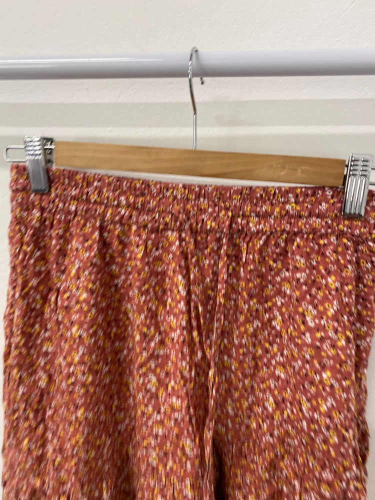 Gorgeous FatFace Skirt UK6 Soft burnt red ditsy tiered skirt EK001