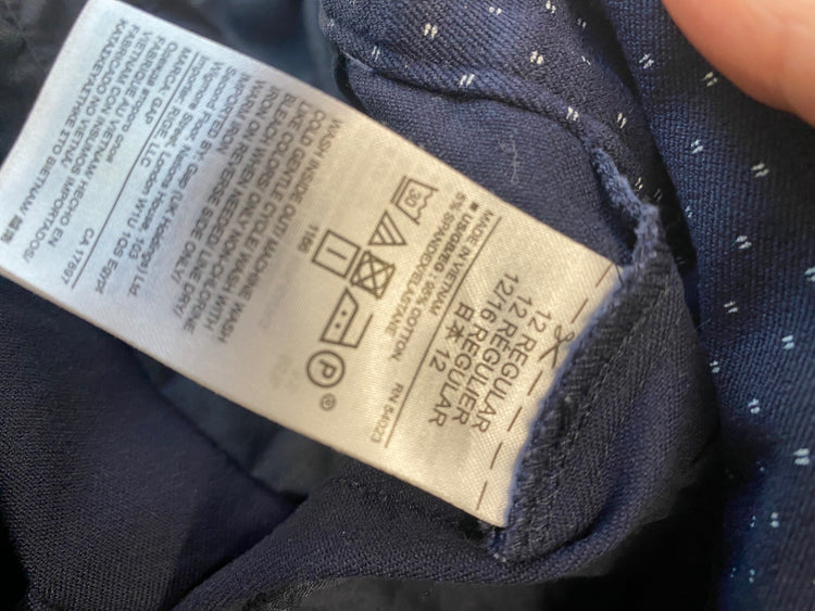 Gorgeous Gap Ankle skinny trousers Uk16 Navy blue with white polka dots LF003