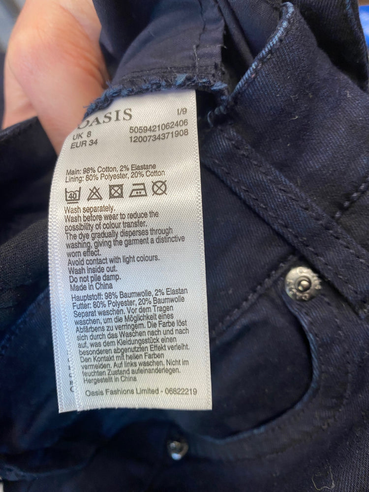 Gorgeous Grace by Oasis Jeans Uk8 Dark blue skinny LF003