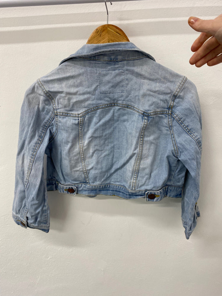 Gorgeous Primark Denim Jacket UK10 Light blue cropped stretch EK00
