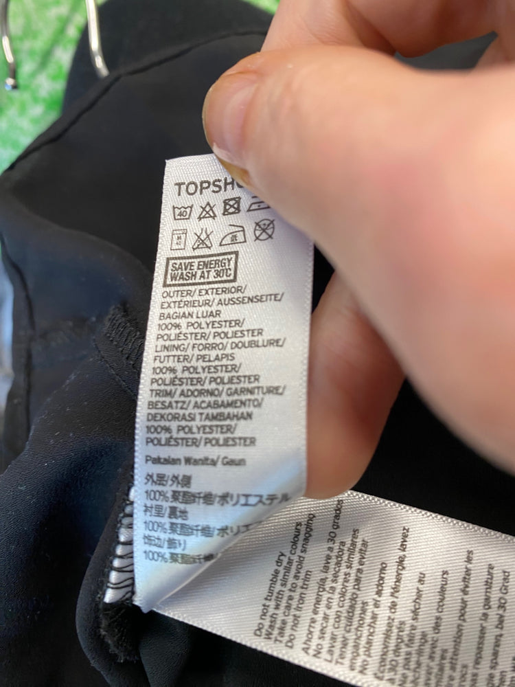 Gorgeous Topshop Summer Dress UK10 Black Oriental floaty Romantic EK001