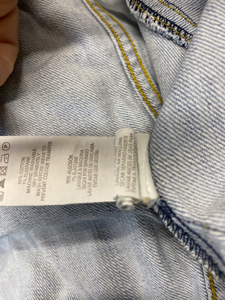 Gorgeous Primark Denim Jacket UK10 Light blue cropped stretch EK00